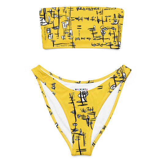 Yellow bandeau bikini — NAIVISTA YELLOW collection